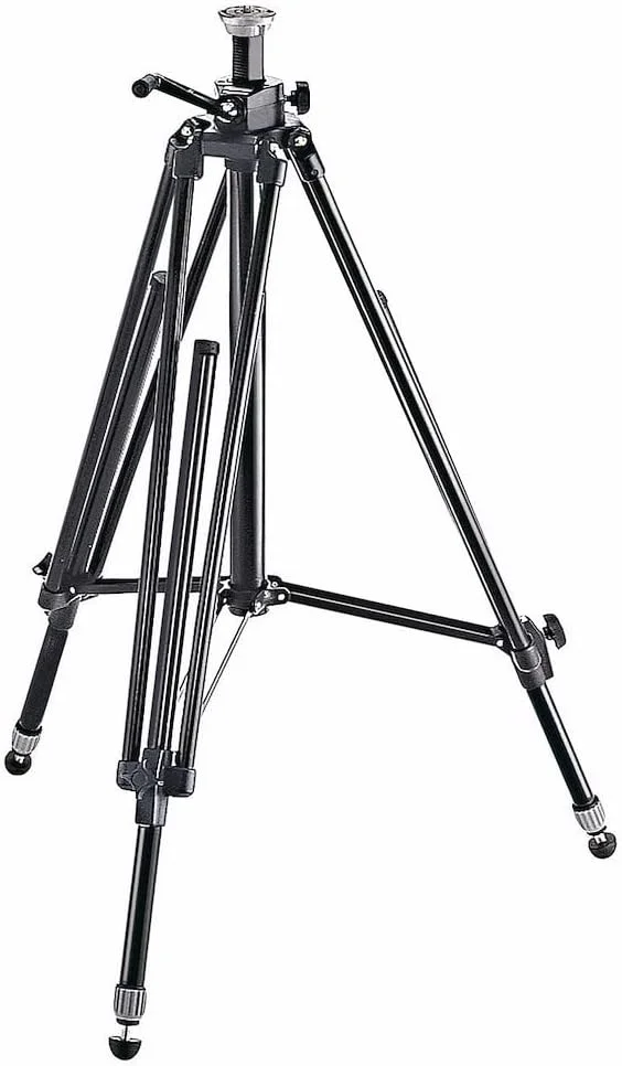سه پایه استودیویی آلومینیومی مشکی Manfrotto 028B Studio Pro Triman با ستون دنده ای