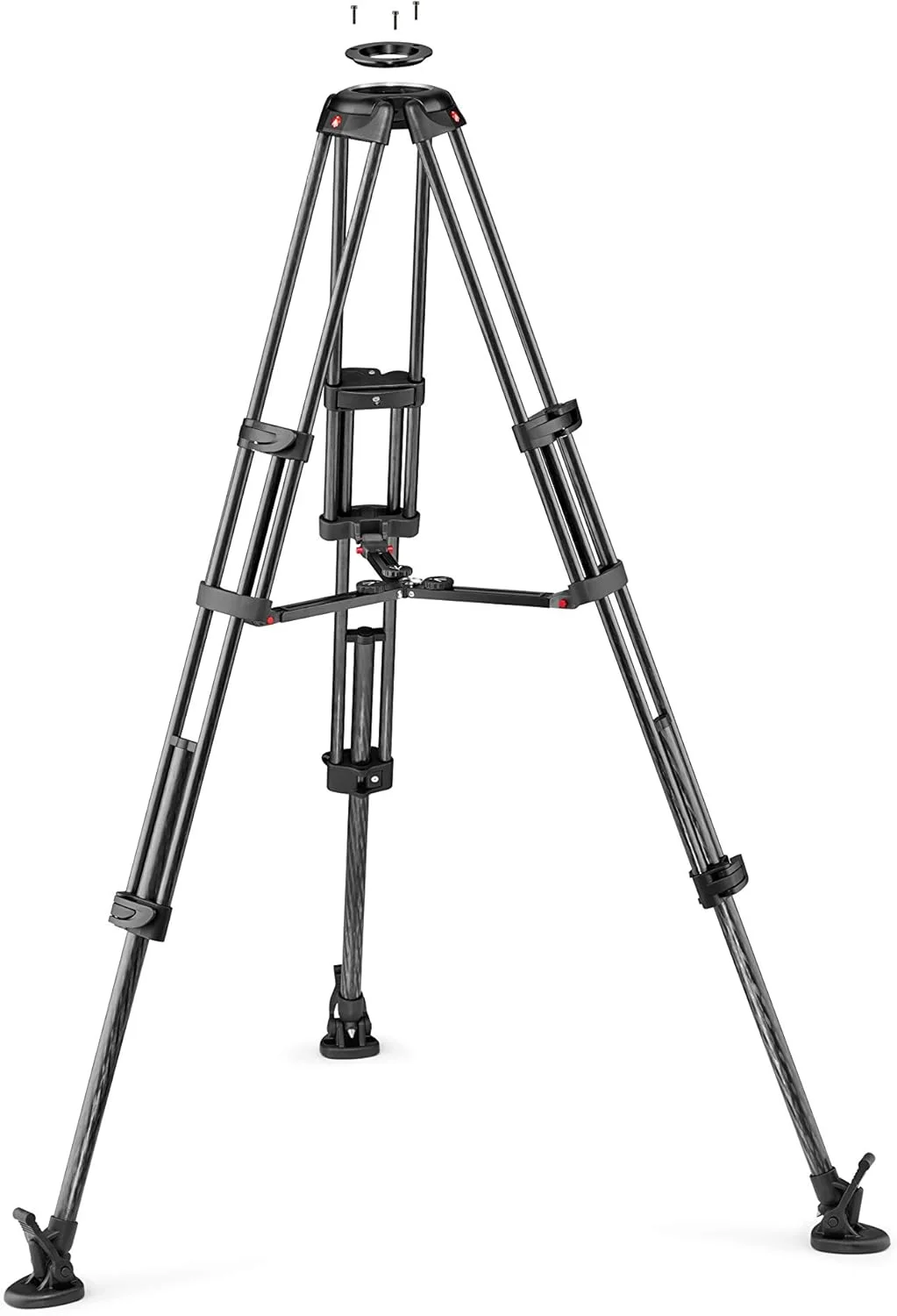 سه پایه فیلمبرداری کربنی دوقلو Manfrotto با اسپریدر میانی و کاسه 75 میلیمتری/100 میلیمتری برای هد های ویدیویی MVTTWINMC سه پایه فیلمبرداری کربنی دوقلو Manfrotto با اسپریدر میانی و کاسه 75 میلیمتری/100 میلیمتری برای هد های ویدیویی MVTTWINMC