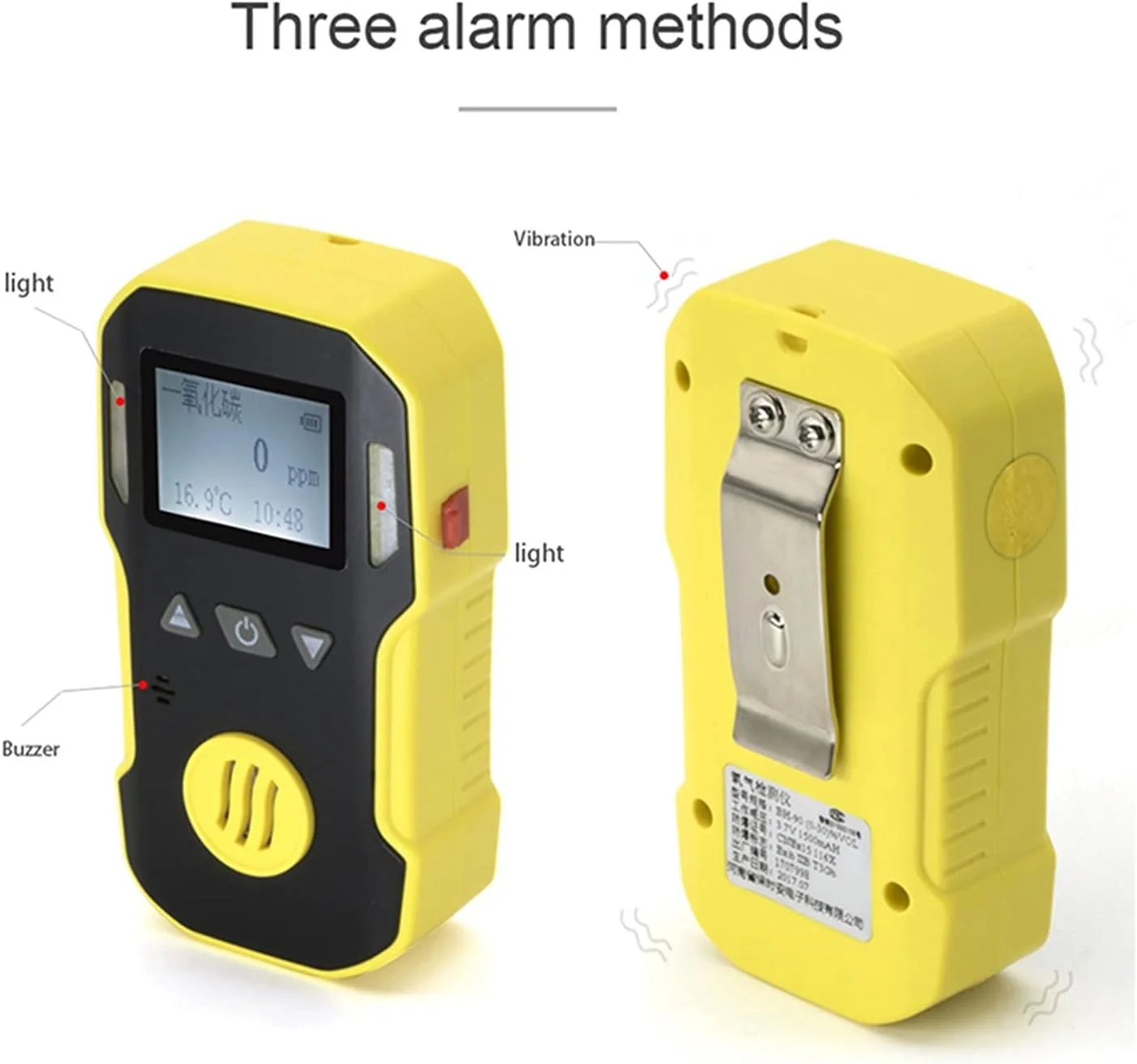 دستگاه تشخیص گاز مونوکسید کربن CO قابل حمل صنعتی، ضد آب، ضد گرد و غبار و ضد انفجار، شارژ USB، محدوده 0-1000ppm دستگاه تشخیص گاز مونوکسید کربن CO قابل حمل صنعتی، ضد آب، ضد گرد و غبار و ضد انفجار، شارژ USB، محدوده 0-1000ppm