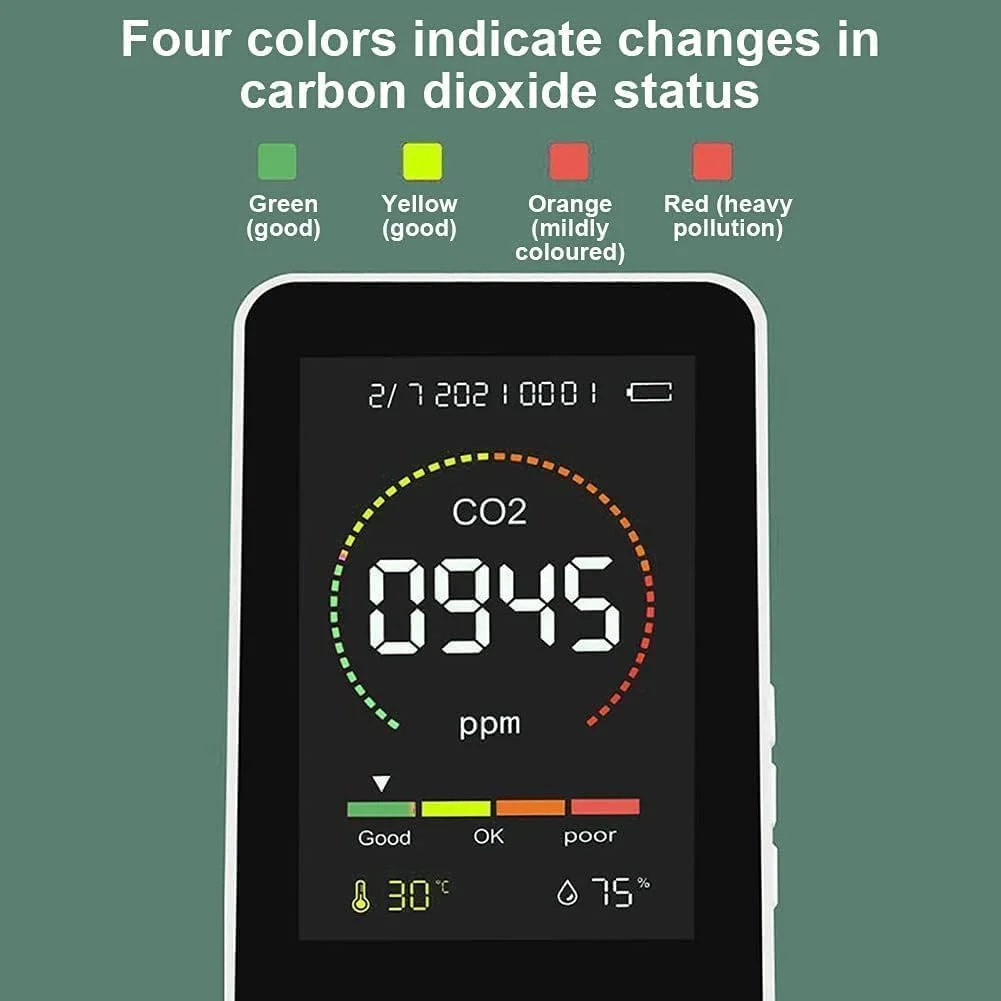 مانیتور CO2، تستر کیفیت هوای CO2، ردیاب مانیتور دی اکسید کربن، دستگاه اندازه گیری، ابزار تشخیص دی اکسید کربن قابل شارژ، مانیتور بی سیم کیفیت هوا (سیاه و سفید به صورت تصادفی ارسال می شوند) مانیتور CO2، تستر کیفیت هوای CO2، ردیاب مانیتور دی اکسید کربن، دستگاه اندازه گیری، ابزار تشخیص دی اکسید کربن قابل شارژ، مانیتور بی سیم کیفیت هوا (سیاه و سفید به صورت تصادفی ارسال می شوند)