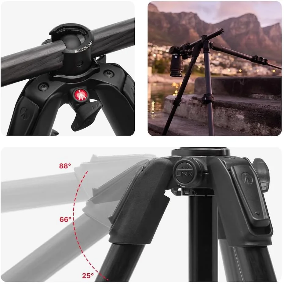 کیت سه پایه دوربین فیبر کربنی 4 قسمتی Manfrotto 055XPRO AS با هد توپی XPRO و ستون 90 درجه، حداکثر بار 15 کیلوگرم، صفحه Arca-Swiss برای پایه عکس DSLR / Mirrorless کیت سه پایه دوربین فیبر کربنی 4 قسمتی Manfrotto 055XPRO AS با هد توپی XPRO و ستون 90 درجه، حداکثر بار 15 کیلوگرم، صفحه Arca-Swiss برای پایه عکس DSLR / Mirrorless