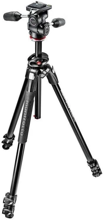 سه پایه آلومینیومی 3 قسمتی Manfrotto 290 Dual با هد پن و تیلت 3 طرفه 804