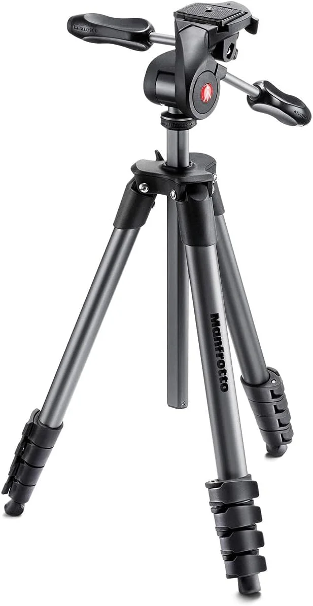 سه پایه مشکی چند منظوره Manfrotto MKCOMPACTADV-BK، Compact Advanced 65 اینچ
