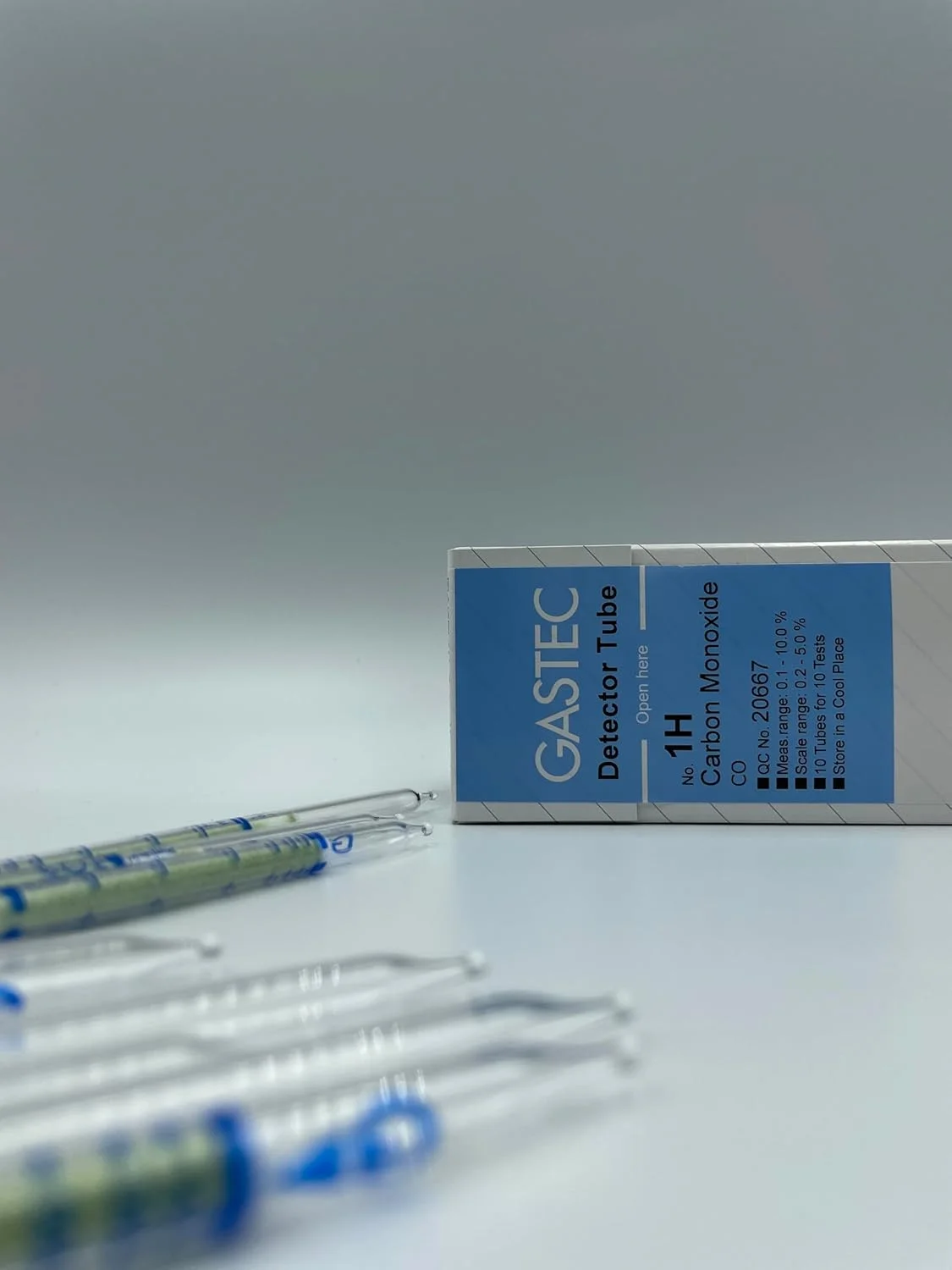 لوله آشکارساز مونوکسید کربن شماره 1H، محدوده 0.1-10٪، بسته 10 تایی