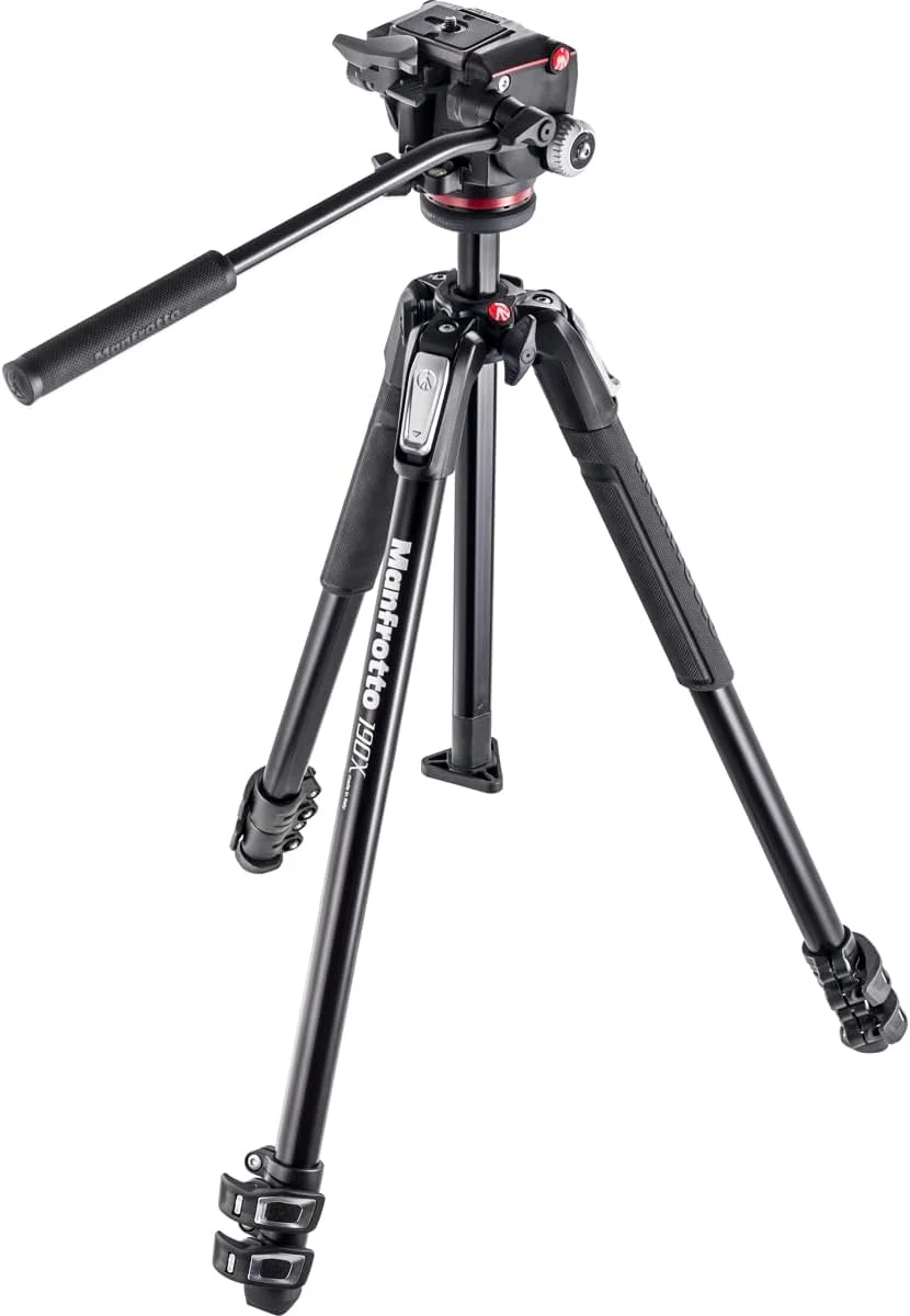 کیت سه پایه آلومینیومی 3 قسمتی Manfrotto Mk190X3-2W با هد سیال Xpro، مشکی