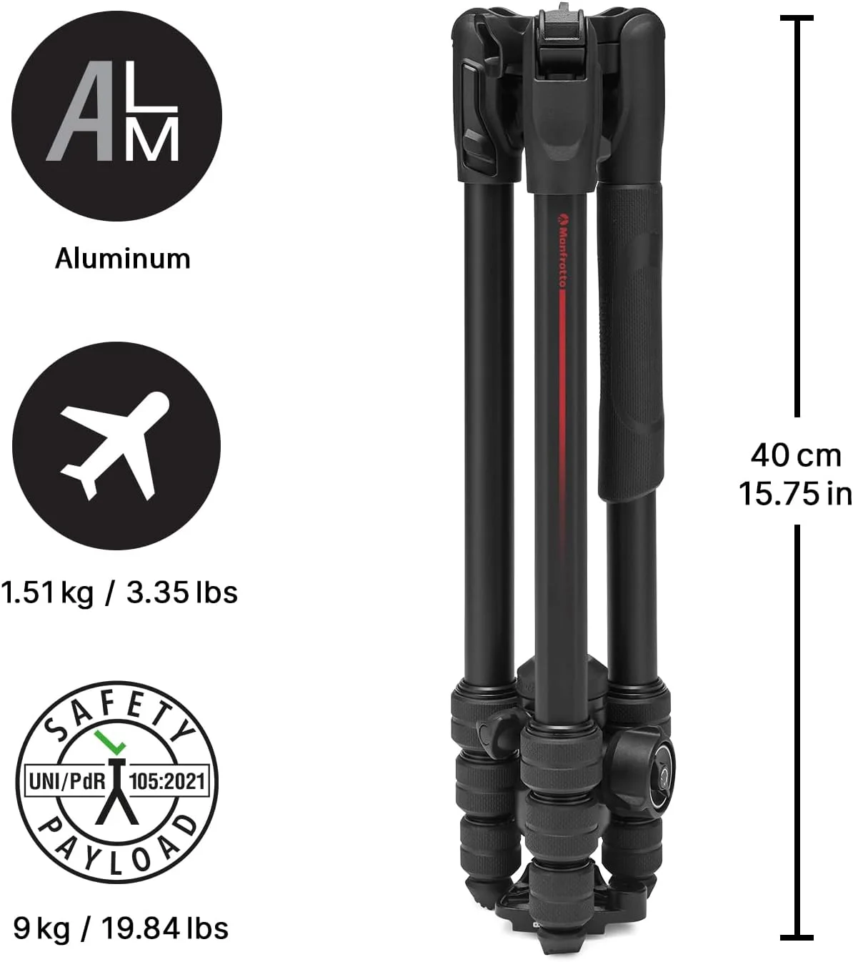 سه پایه دوربین آلومینیومی Manfrotto Befree Advanced AS، قفل چرخشی، سازگار با Arca-Swiss، قابل حمل، کیت سه پایه مسافرتی جمع و جور، هد توپی، سه پایه آلومینیومی برای دوربین های DSLR، دوربین های بدون آینه، لوازم جانبی دوربین
