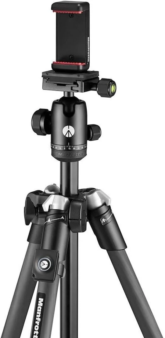 سه پایه مسافرتی آلومینیومی سبک وزن Manfrotto Element MII Mobile Bluetooth MKELMII4BMB-BH، به همراه کیف حمل، هد توپی سازگار با Arca، تحمل وزن تا 8 کیلوگرم، برای دوربین های DSLR، CSC، دوربین های کامپکت و تلفن های هوشمند سه پایه مسافرتی آلومینیومی سبک وزن Manfrotto Element MII Mobile Bluetooth MKELMII4BMB-BH، به همراه کیف حمل، هد توپی سازگار با Arca، تحمل وزن تا 8 کیلوگرم، برای دوربین های DSLR، CSC، دوربین های کامپکت و تلفن های هوشمند