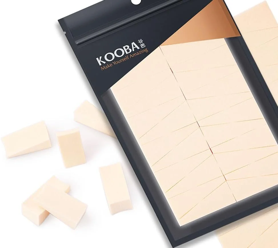 OWLFAVO 20 عدد اسفنج آرایشی مثلثی بدون لاتکس، پدهای یکبار مصرف فوم پودر، مناسب برای استفاده از کرم پودر، مناسب برای پوست های حساس و انواع پوست