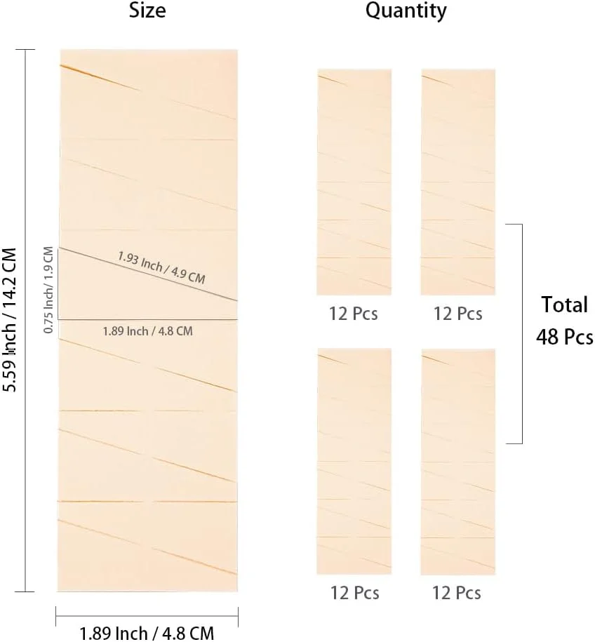 OWLFAVO 20 عدد اسفنج آرایشی مثلثی بدون لاتکس، پدهای یکبار مصرف فوم پودر، مناسب برای استفاده از کرم پودر، مناسب برای پوست های حساس و انواع پوست