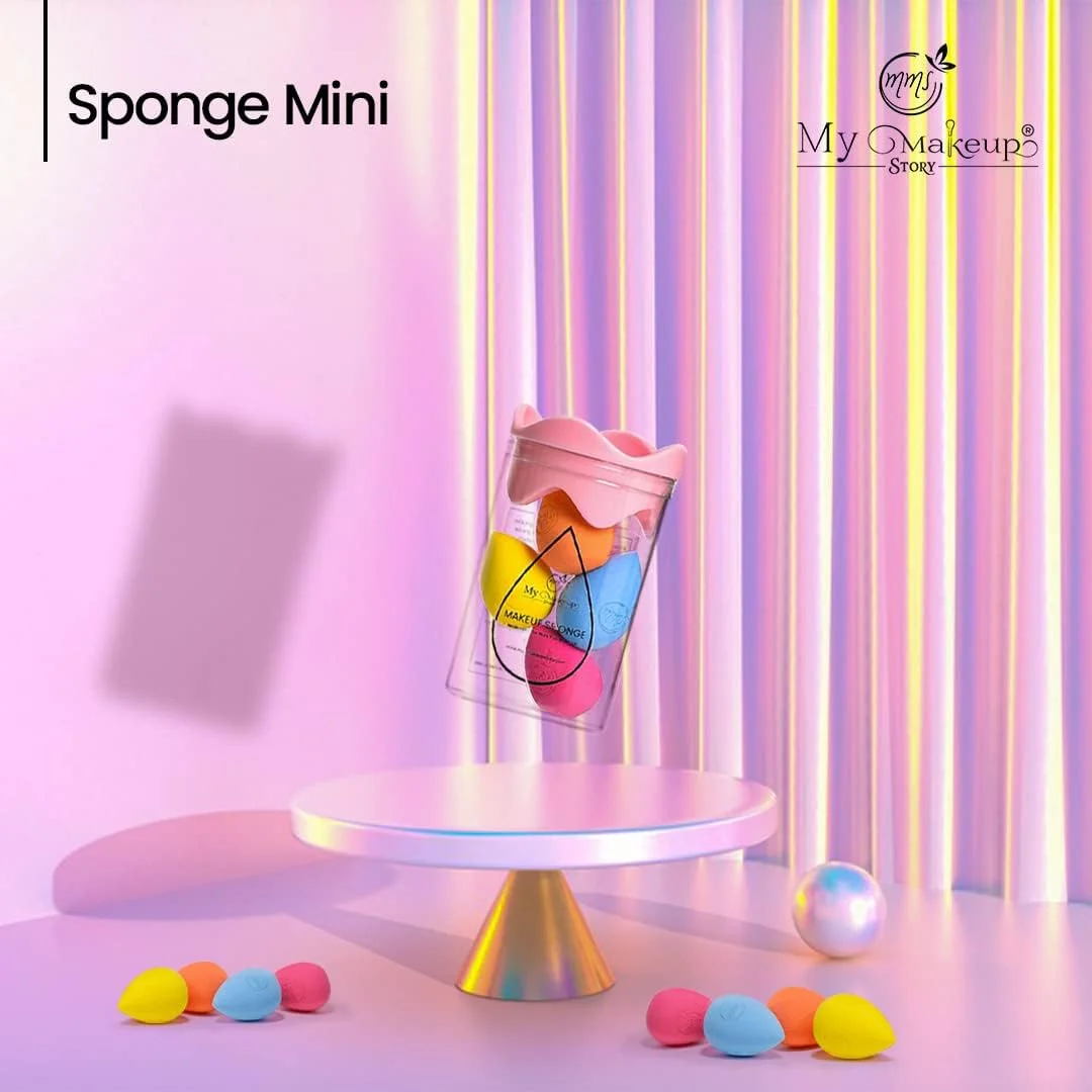 MMS MYMAKEUPSTORY داستان آرایش من | MM Sponge Mini | چند رنگ مینی | ترکیب برای کرم پودر، پودر و کانسیلر MMS MYMAKEUPSTORY داستان آرایش من | MM Sponge Mini | چند رنگ مینی | ترکیب برای کرم پودر، پودر و کانسیلر