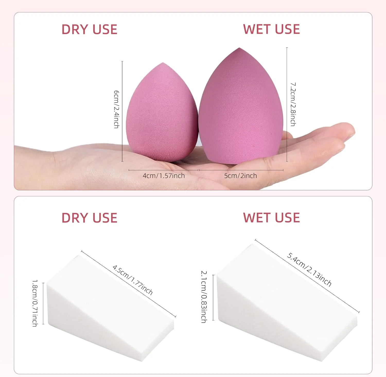 ست اسفنج آرایشی با پودر پاف مثلثی، 32 عدد اسفنج آرایشی برای ترکیب کرم پودر مایع، پودر، پودر پاف نرم قابل استفاده مجدد ست اسفنج آرایشی با پودر پاف مثلثی، 32 عدد اسفنج آرایشی برای ترکیب کرم پودر مایع، پودر، پودر پاف نرم قابل استفاده مجدد