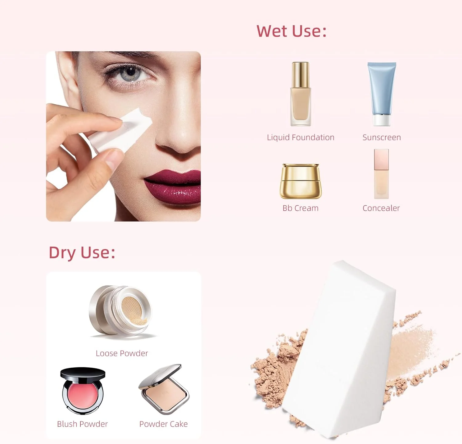 ست اسفنج آرایشی با پودر پاف مثلثی، 32 عدد اسفنج آرایشی برای ترکیب کرم پودر مایع، پودر، پودر پاف نرم قابل استفاده مجدد ست اسفنج آرایشی با پودر پاف مثلثی، 32 عدد اسفنج آرایشی برای ترکیب کرم پودر مایع، پودر، پودر پاف نرم قابل استفاده مجدد