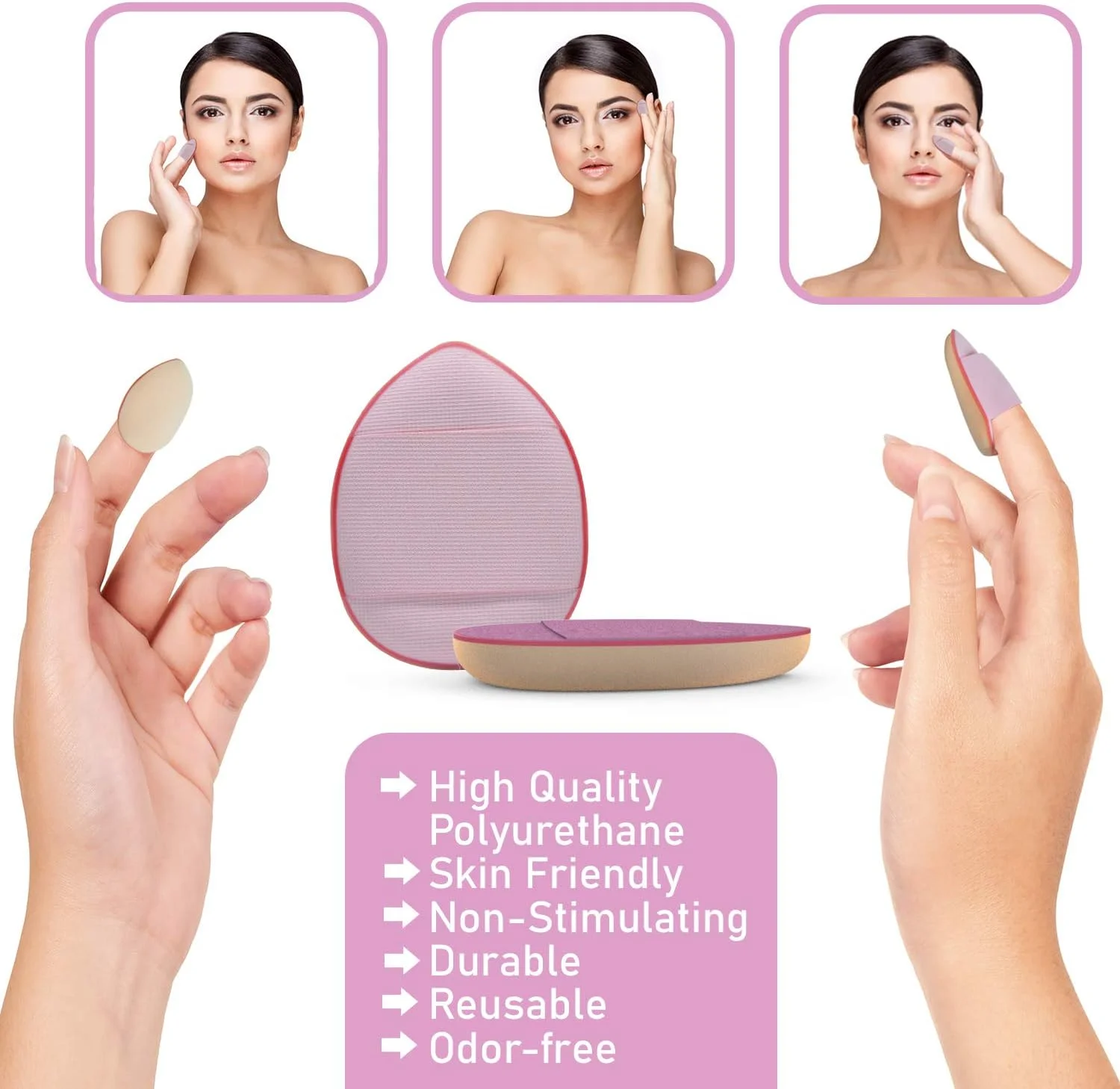 پدهای کوچک انگشتی کوکا برای آرایش و پخش کرم پودر پدهای کوچک انگشتی کوکا برای آرایش و پخش کرم پودر