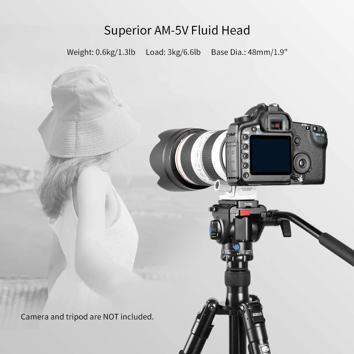 هد فیلمبرداری سیال SIRUI AM-5V، هد سه پایه سبک وزن با صفحه رهاسازی سریع برای دوربین فیلمبرداری هد فیلمبرداری سیال SIRUI AM-5V، هد سه پایه سبک وزن با صفحه رهاسازی سریع برای دوربین فیلمبرداری