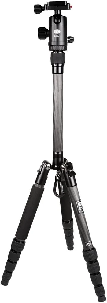 سه پایه فوق سبک مسافرتی کربنی Sirui T-025X/C-10S (سه پایه مسافرتی کربنی بسیار سبک با سر توپی 360 درجه، ابعاد بسته بندی بسیار کوچک) کربن