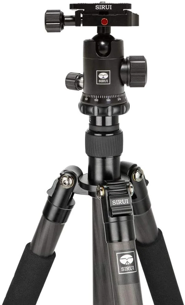 سه پایه کربنی SIRUI AM-1204E+G-10K با هد توپی، ارتفاع 147.8 سانتی متر، حداکثر ظرفیت بار: 8 کیلوگرم. سه پایه کربنی SIRUI AM-1204E+G-10K با هد توپی، ارتفاع 147.8 سانتی متر، حداکثر ظرفیت بار: 8 کیلوگرم.