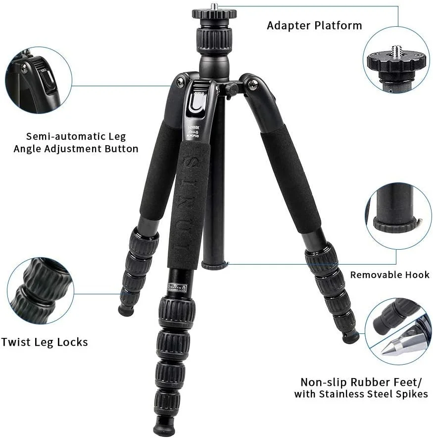 سه پایه/تک پایه مسافرتی آلومینیومی مشکی SIRUI Traveler سه پایه/تک پایه مسافرتی آلومینیومی مشکی SIRUI Traveler