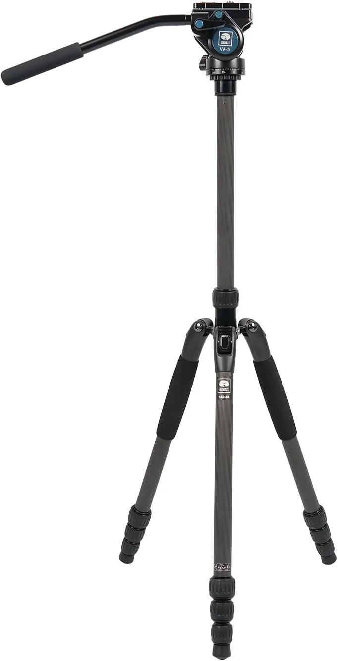 سه پایه فیبر کربنی سری SIRUI T04S به همراه هد فیلمبرداری فشرده VA-5 (T-024SK+VA-5)