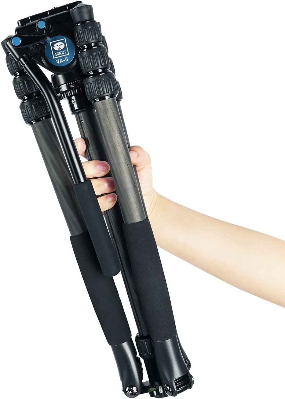 سه پایه فیبر کربنی سری SIRUI T04S به همراه هد فیلمبرداری فشرده VA-5 (T-024SK+VA-5) سه پایه فیبر کربنی سری SIRUI T04S به همراه هد فیلمبرداری فشرده VA-5 (T-024SK+VA-5)