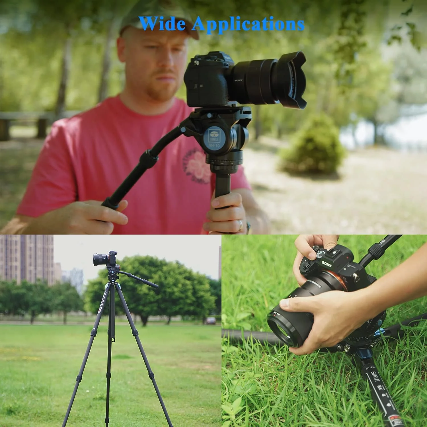 سه پایه فیبر کربنی حرفه ای SIRUI با هد ویدیویی سیال 360 درجه، سه پایه دوربین فیلمبرداری ضد آب 184.4 سانتی متری با ستون مرکزی مثلثی، لوله بزرگ برای DSLR، دوربین فیلمبرداری، ظرفیت بار 6 کیلوگرم سه پایه فیبر کربنی حرفه ای SIRUI با هد ویدیویی سیال 360 درجه، سه پایه دوربین فیلمبرداری ضد آب 184.4 سانتی متری با ستون مرکزی مثلثی، لوله بزرگ برای DSLR، دوربین فیلمبرداری، ظرفیت بار 6 کیلوگرم
