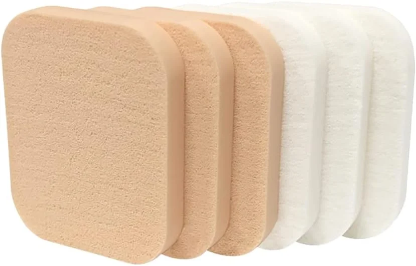 GSHLLO 20 Pcs Rectangle Powder Puffs Soft Facial Face Sponges Makeup Foundation Blender Cosmetic Blush Applicators for Dry Wet Use
