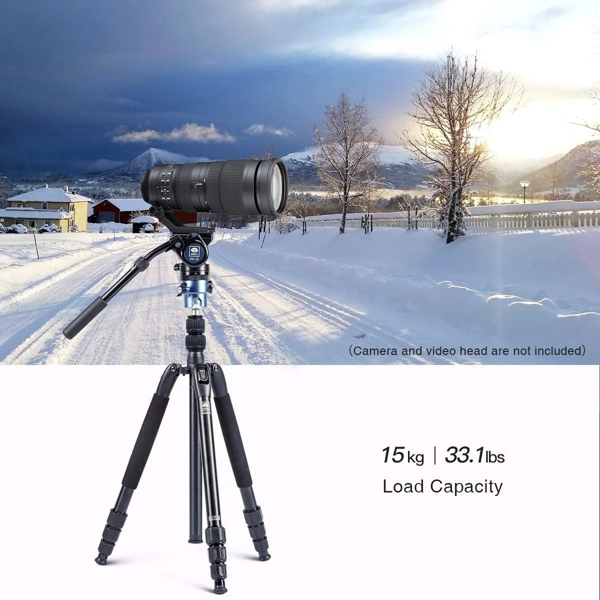 سه پایه دوربین فیلمبرداری حرفه ای Sirui VHD-2004L با ستون مرکزی 2 تکه و پیچ های اتصال 3/8 اینچ و 1/4 اینچ، هد توپی با ظرفیت بار تا 15 کیلوگرم، مشکی سه پایه دوربین فیلمبرداری حرفه ای Sirui VHD-2004L با ستون مرکزی 2 تکه و پیچ های اتصال 3/8 اینچ و 1/4 اینچ، هد توپی با ظرفیت بار تا 15 کیلوگرم، مشکی