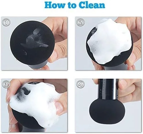 پد اسفنجی قارچی برای کرم پودر، مناسب آرایش خشک و مرطوب، پد آرایشی سطحی، اسفنج براش آرایشی، مناسب کانسیلر، کرم BB و ابزار آرایشی کرم پودر (3 عدد)