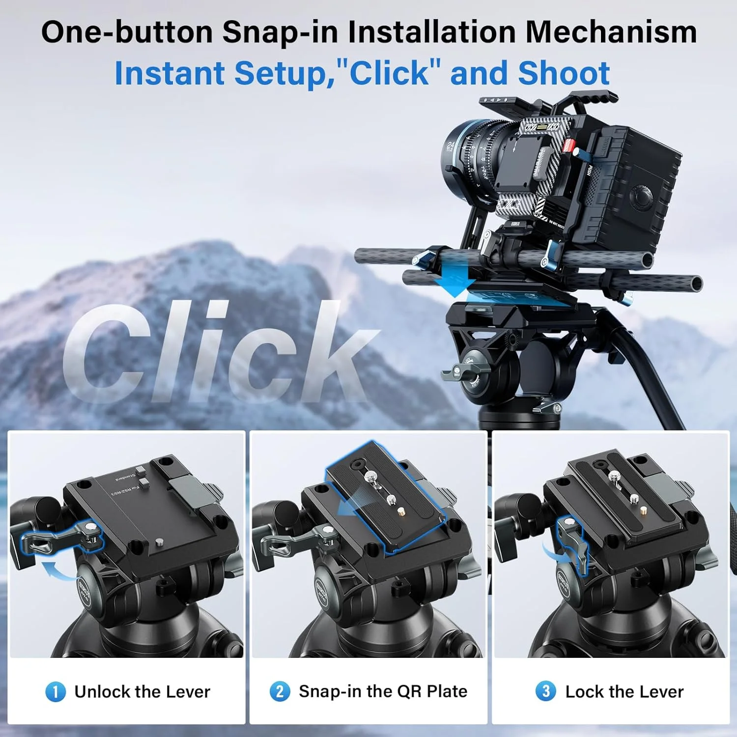 سه پایه فیلمبرداری SIRUI با سیستم رهاسازی سریع، سه پایه دوربین سنگین 74.8 اینچی با هد سیال 360 درجه سازگار با DJI RS و صفحه QR مانفروتو برای دوربین فیلمبرداری، شیب -65 درجه/90 درجه، حداکثر بار 22 پوند، AVT-01 سه پایه فیلمبرداری SIRUI با سیستم رهاسازی سریع، سه پایه دوربین سنگین 74.8 اینچی با هد سیال 360 درجه سازگار با DJI RS و صفحه QR مانفروتو برای دوربین فیلمبرداری، شیب -65 درجه/90 درجه، حداکثر بار 22 پوند، AVT-01