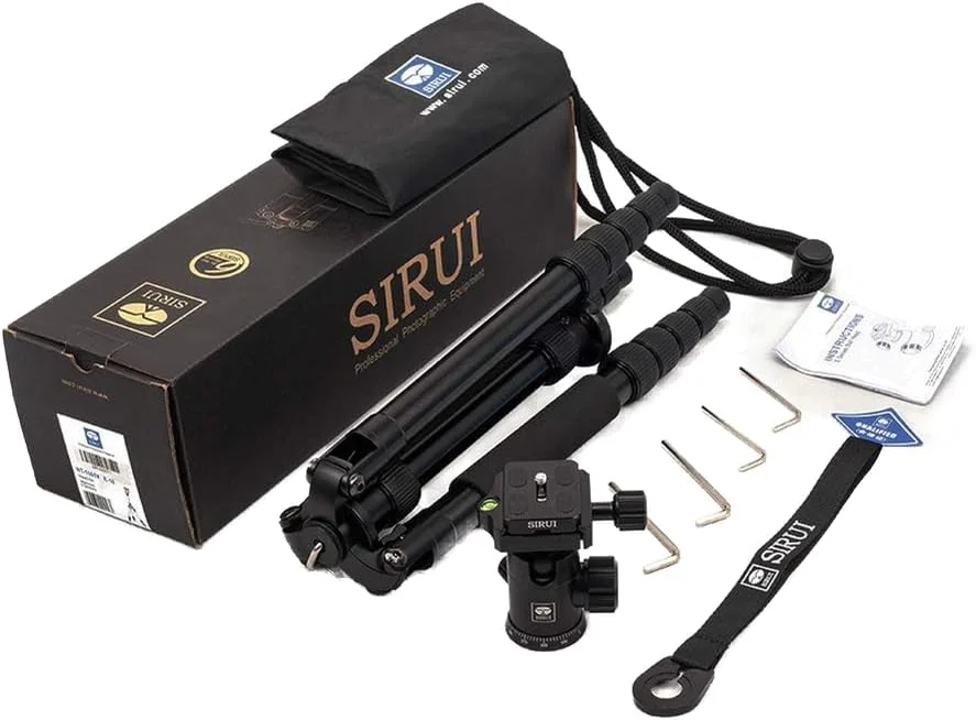 سه پایه آلومینیومی جمع و جور 5 قسمتی SIRUI NT-1005X با هد توپی قدرتمند E-10