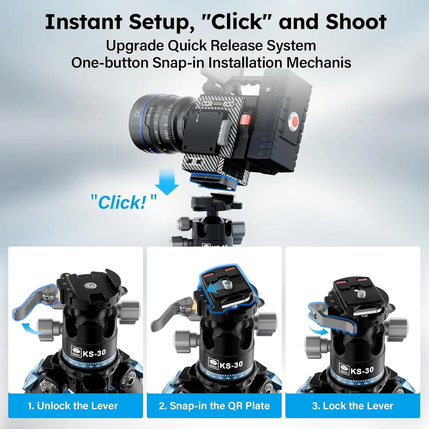 سه پایه مسافرتی فیبر کربنی 51 اینچی SIRUI، سه پایه دوربین حرفه ای جمع و جور با هد توپی کم ارتفاع، سیستم رهاسازی سریع، تحمل بار تا 15 کیلوگرم، مدل AM-284+KS-30 سه پایه مسافرتی فیبر کربنی 51 اینچی SIRUI، سه پایه دوربین حرفه ای جمع و جور با هد توپی کم ارتفاع، سیستم رهاسازی سریع، تحمل بار تا 15 کیلوگرم، مدل AM-284+KS-30