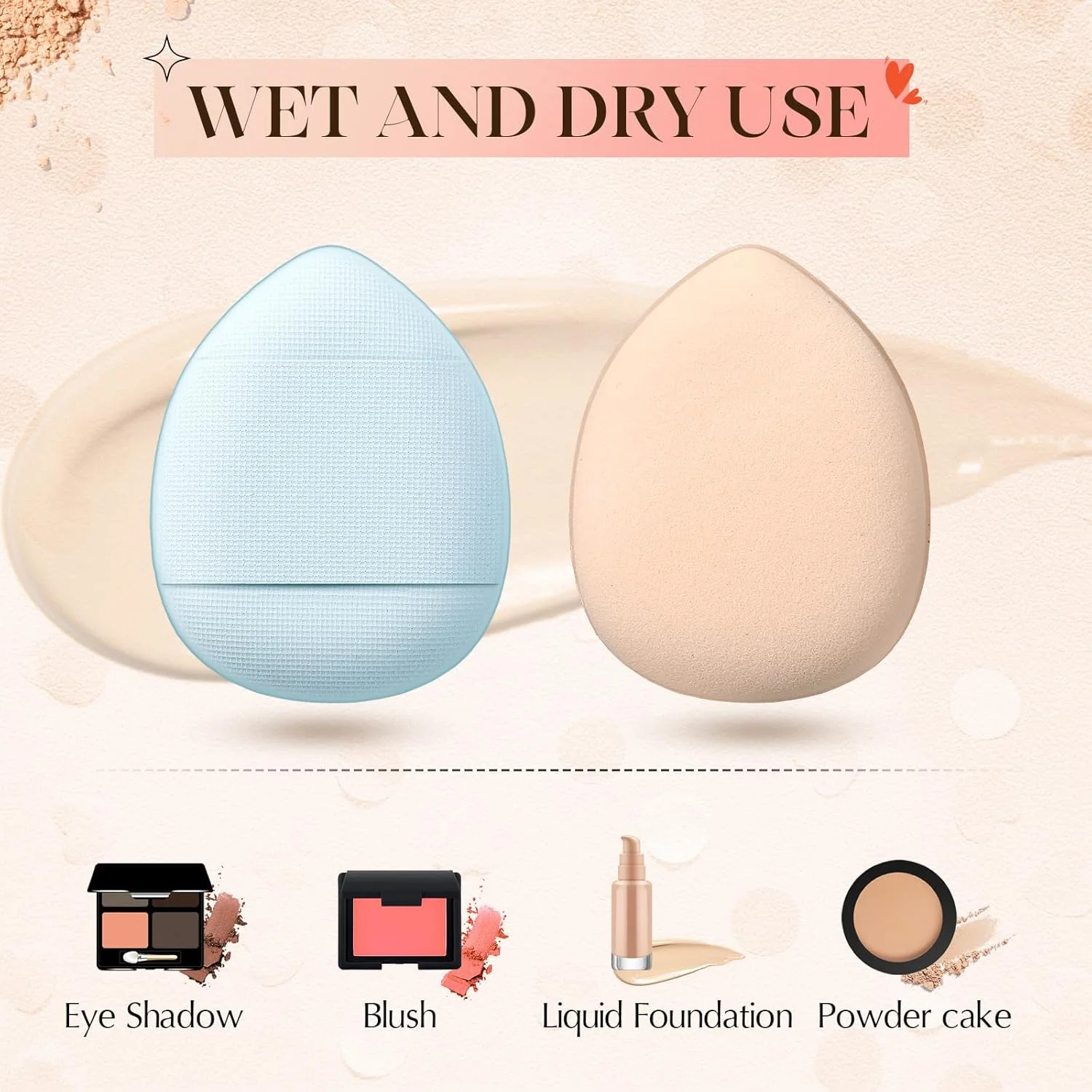 Gerrii 72 Pcs Finger Powder Puff Mini Makeup Sponge Soft Beauty Makeup Blender Puff for Foundation, Face Powder, Under Eye Setting, Concealer, Repair Cream, Cosmetic Tool(Blue) Gerrii 72 Pcs Finger Powder Puff Mini Makeup Sponge Soft Beauty Makeup Blender Puff for Foundation, Face Powder, Under Eye Setting, Concealer, Repair Cream, Cosmetic Tool(Blue)