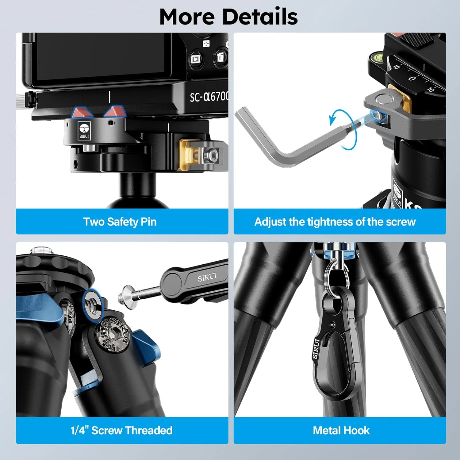سه پایه مسافرتی فیبر کربنی 51 اینچی SIRUI، سه پایه دوربین حرفه ای جمع و جور با هد توپی کم ارتفاع، سیستم رهاسازی سریع، تحمل بار تا 15 کیلوگرم، مدل AM-284+KS-30 سه پایه مسافرتی فیبر کربنی 51 اینچی SIRUI، سه پایه دوربین حرفه ای جمع و جور با هد توپی کم ارتفاع، سیستم رهاسازی سریع، تحمل بار تا 15 کیلوگرم، مدل AM-284+KS-30