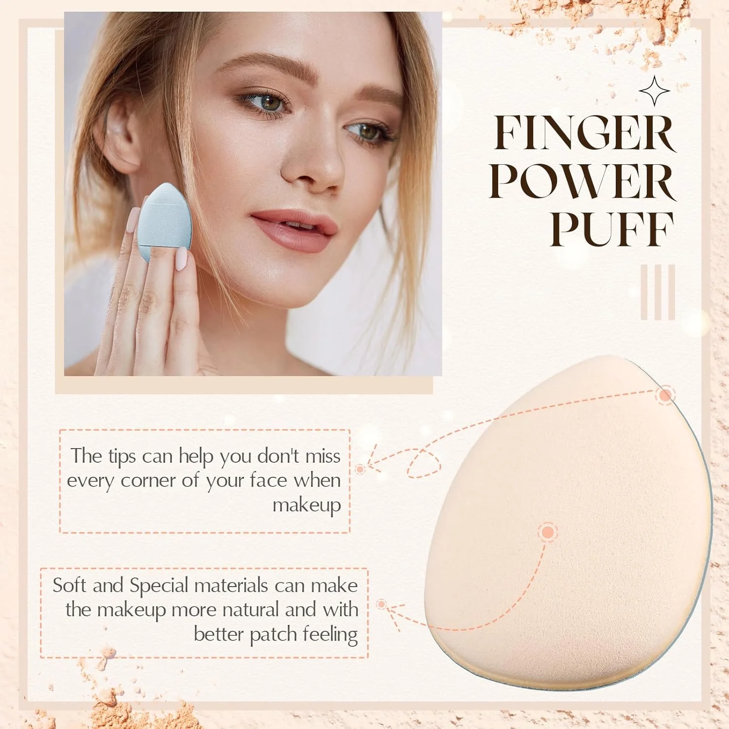 Gerrii 72 Pcs Finger Powder Puff Mini Makeup Sponge Soft Beauty Makeup Blender Puff for Foundation, Face Powder, Under Eye Setting, Concealer, Repair Cream, Cosmetic Tool(Blue) Gerrii 72 Pcs Finger Powder Puff Mini Makeup Sponge Soft Beauty Makeup Blender Puff for Foundation, Face Powder, Under Eye Setting, Concealer, Repair Cream, Cosmetic Tool(Blue)