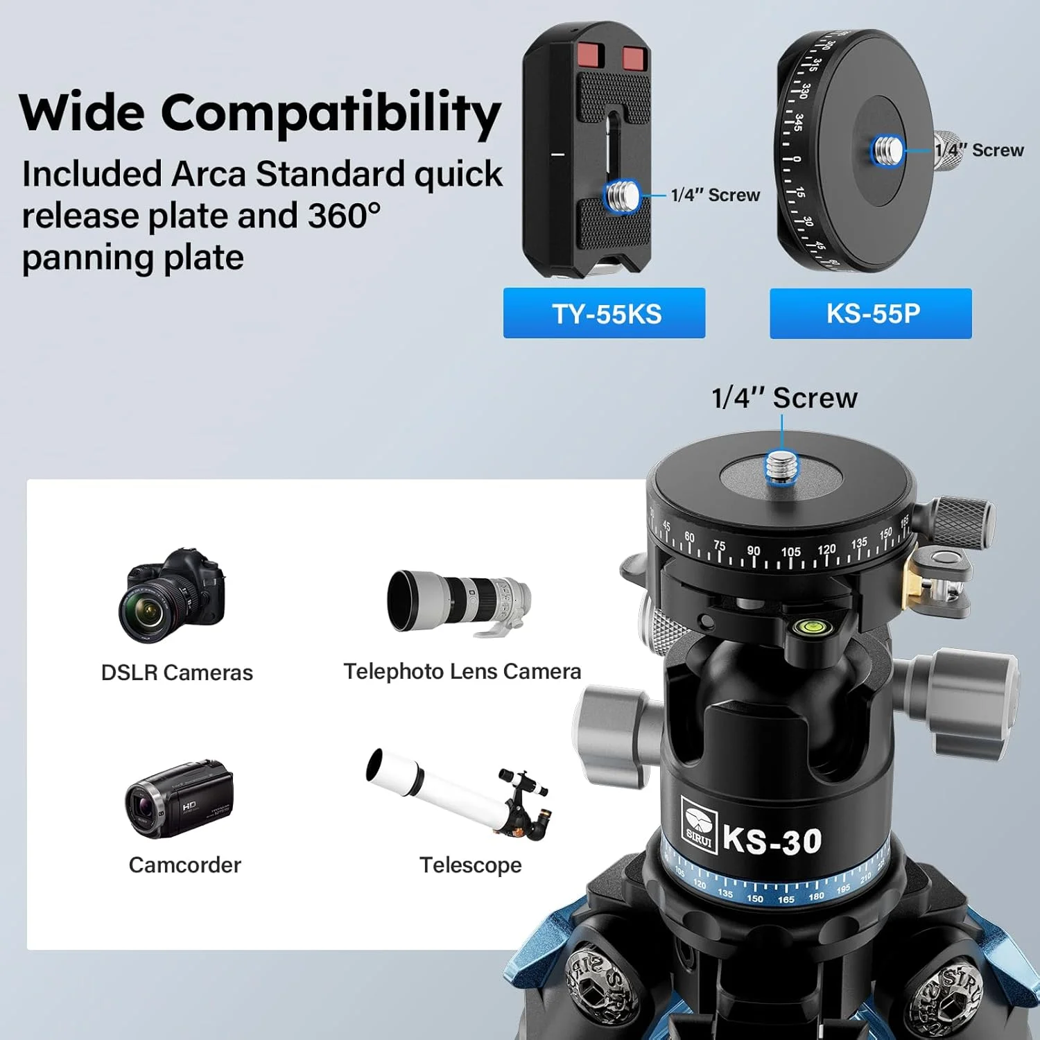 سه پایه مسافرتی فیبر کربنی 51 اینچی SIRUI، سه پایه دوربین حرفه ای جمع و جور با هد توپی کم ارتفاع، سیستم رهاسازی سریع، تحمل بار تا 15 کیلوگرم، مدل AM-284+KS-30 سه پایه مسافرتی فیبر کربنی 51 اینچی SIRUI، سه پایه دوربین حرفه ای جمع و جور با هد توپی کم ارتفاع، سیستم رهاسازی سریع، تحمل بار تا 15 کیلوگرم، مدل AM-284+KS-30