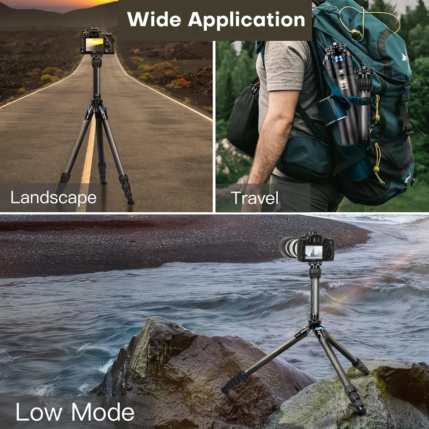 سه پایه کربنی متوسط SIRUI AM-254+SL-200 به همراه ستون مرکزی، سه پایه مسافرتی سبک وزن و قابل حمل برای دوربین، قفل های چرخشی، میخ ها، حداکثر ارتفاع 152 سانتی متر، جمع شده 44 سانتی متر، تحمل وزن 12 کیلوگرم سه پایه کربنی متوسط SIRUI AM-254+SL-200 به همراه ستون مرکزی، سه پایه مسافرتی سبک وزن و قابل حمل برای دوربین، قفل های چرخشی، میخ ها، حداکثر ارتفاع 152 سانتی متر، جمع شده 44 سانتی متر، تحمل وزن 12 کیلوگرم