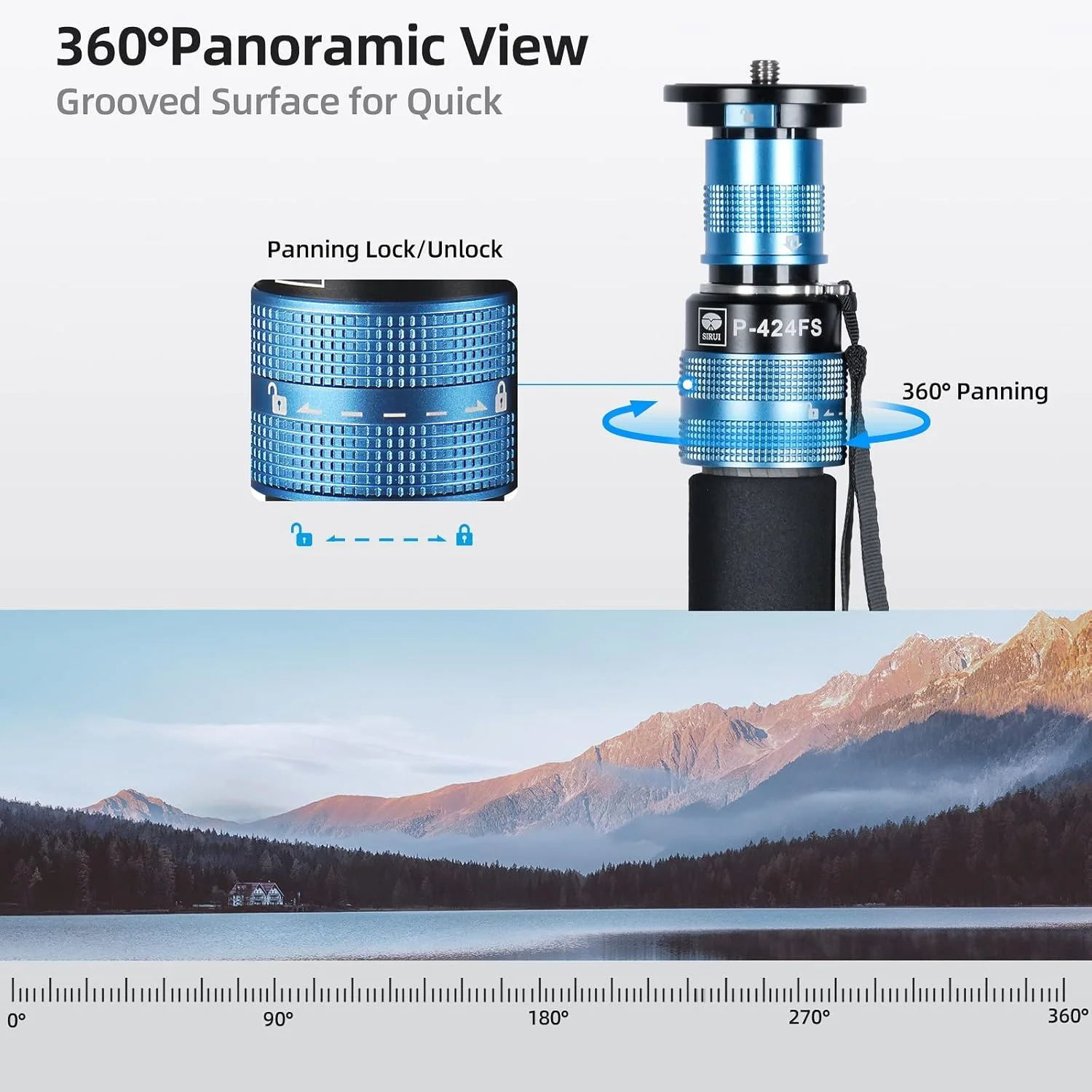 تک پایه دوربین SIRUI مدل P-424FS، تک پایه ویدیویی عکاسی فیبر کربنی 3 در 1 ماژولار با پایه سه پایه 63 اینچی، حداکثر بار 12 کیلوگرم برای دوربین ها، DSLR و دوربین فیلمبرداری تک پایه دوربین SIRUI مدل P-424FS، تک پایه ویدیویی عکاسی فیبر کربنی 3 در 1 ماژولار با پایه سه پایه 63 اینچی، حداکثر بار 12 کیلوگرم برای دوربین ها، DSLR و دوربین فیلمبرداری