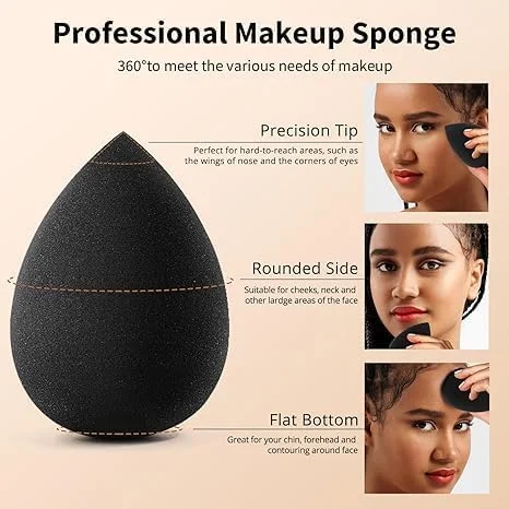 مجموعه اسفنج آرایشی FUIN، اسفنج های آرایشی برای کرم پودر، زیر چشم، گوشه ها، استفاده از کرم یا مایع، مجموعه اسفنج آرایشی مخملی پنبه ای، مشکی (6 عدد) مجموعه اسفنج آرایشی FUIN، اسفنج های آرایشی برای کرم پودر، زیر چشم، گوشه ها، استفاده از کرم یا مایع، مجموعه اسفنج آرایشی مخملی پنبه ای، مشکی (6 عدد)