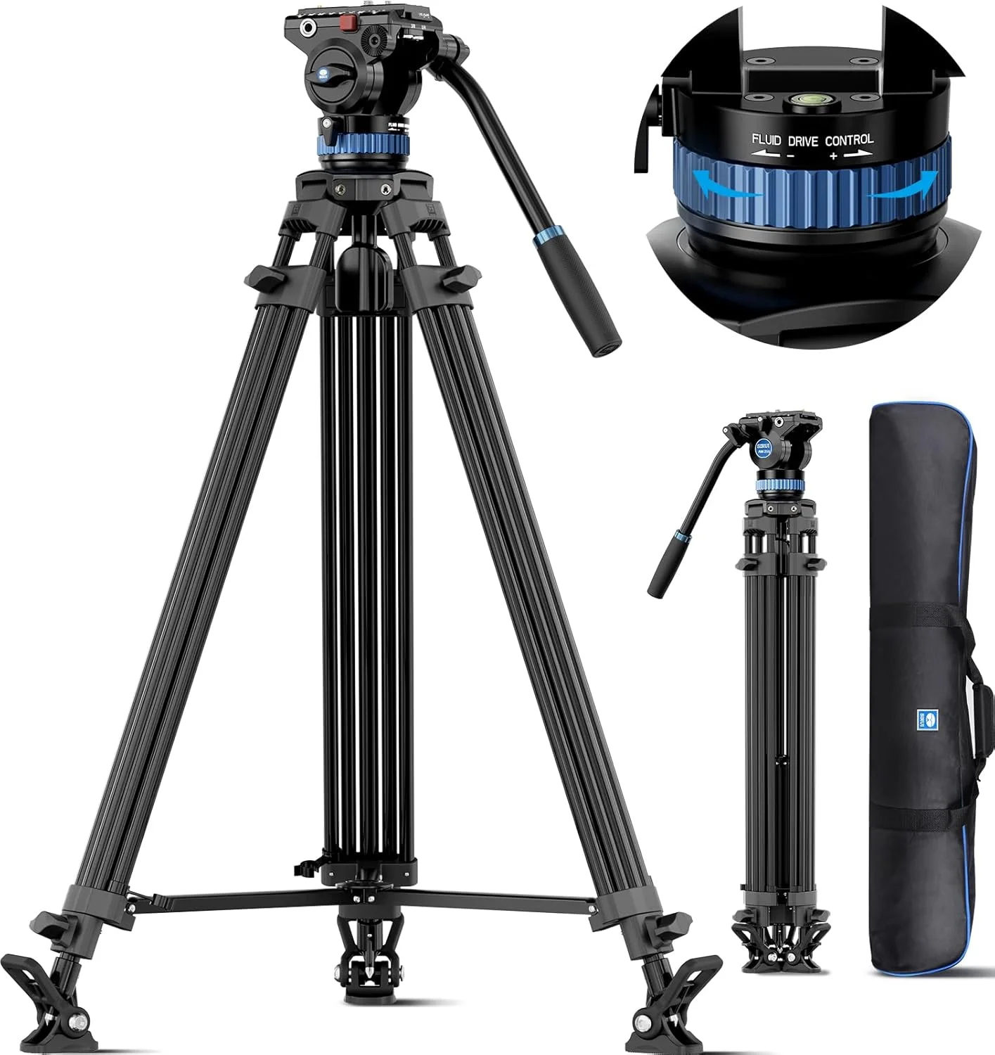 سه پایه فیلمبرداری مبتدی SIRUI AM-25S به همراه هد شیب دار