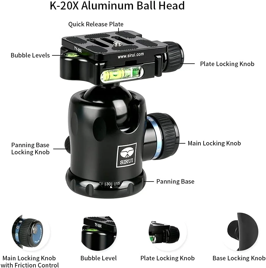 سه پایه فیبر کربنی SIRUI AM-254 با هد توپی K20X، کیت سه پایه مسافرتی جمع و جور با صفحه رهاسازی سریع (AM-254+K20X) سه پایه فیبر کربنی SIRUI AM-254 با هد توپی K20X، کیت سه پایه مسافرتی جمع و جور با صفحه رهاسازی سریع (AM-254+K20X)