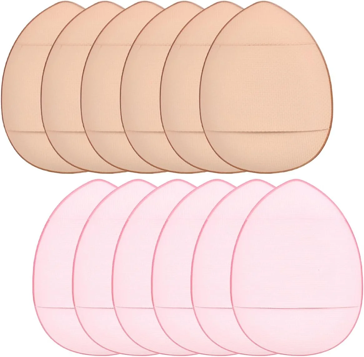پدهای پودری انگشتی FDCGAS - بسته 12 عددی پد آرایشی مینی اسفنجی نرم برای کرم پودر، کانسیلر، لوازم آرایش صورت و چشم، ابزار آرایش مرطوب و خشک