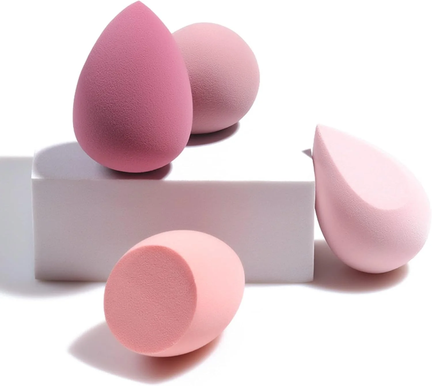 ست اسفنج آرایشی 4 عددی FIFIGO، اسفنج زیبایی برای ترکیب کرم پودر، بی نقص برای مایع، کرم و پودر، اسفنج های آرایشی چند رنگ