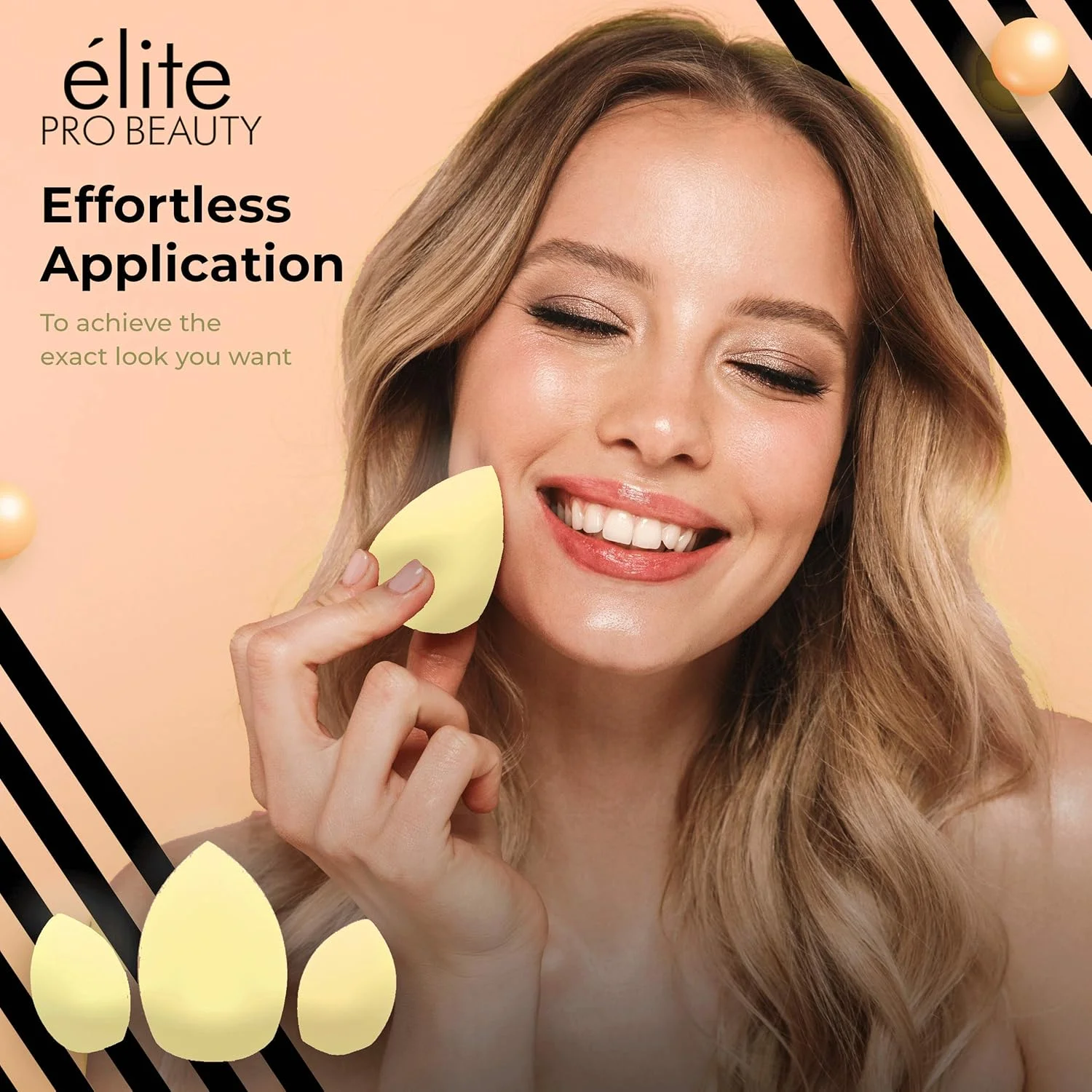 ست اسفنجی سه تایی Elite Pro Beauty Chiseled، مجموعه اسفنج آرایشی برای استفاده بی نقص، زرد ست اسفنجی سه تایی Elite Pro Beauty Chiseled، مجموعه اسفنج آرایشی برای استفاده بی نقص، زرد