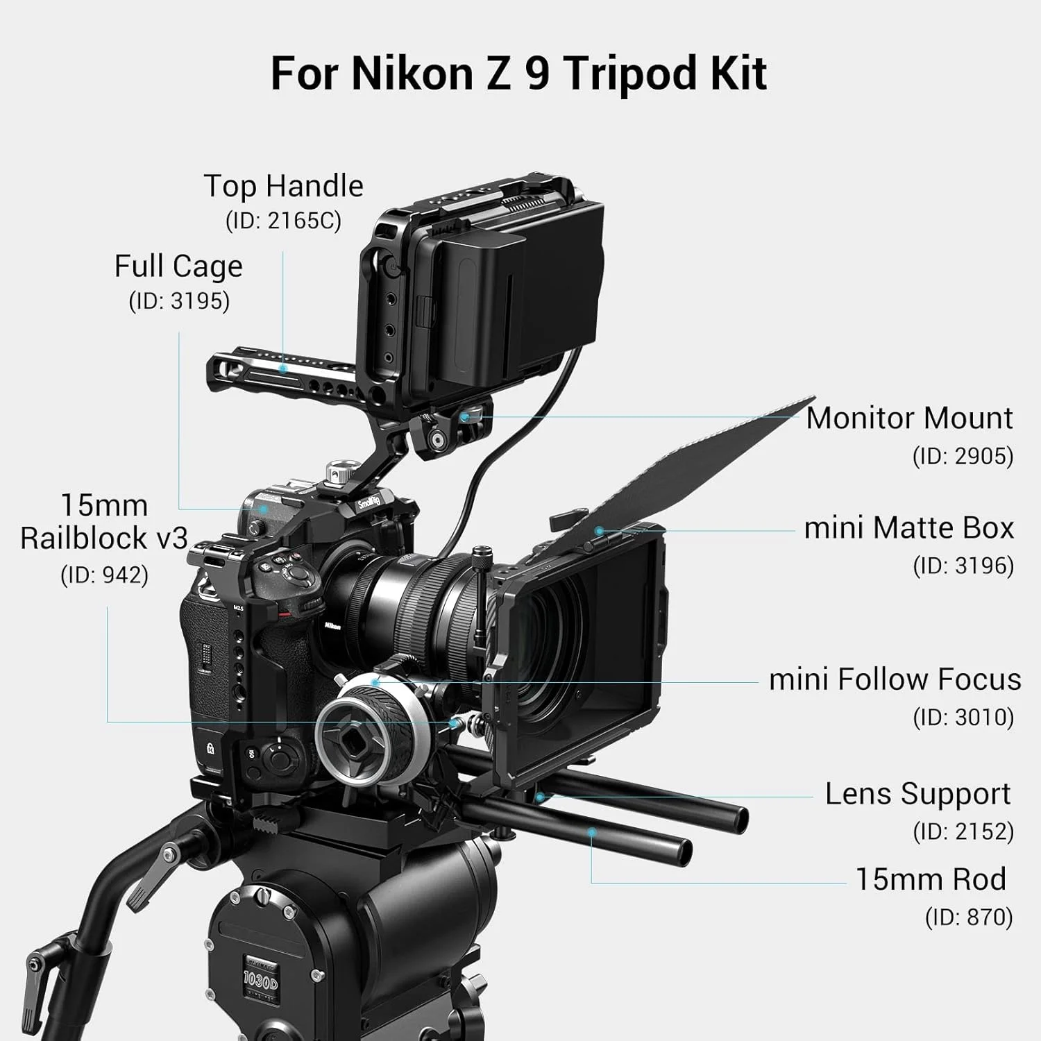 کیج دوربین SMALLRIG Z 9، کیج دوربین فیلمبرداری آلیاژ آلومینیوم برای Nikon Z 9، صفحه یکپارچه Ark، با سوراخ های 3/8 اینچ -16 برای ARRI -3195 کیج دوربین SMALLRIG Z 9، کیج دوربین فیلمبرداری آلیاژ آلومینیوم برای Nikon Z 9، صفحه یکپارچه Ark، با سوراخ های 3/8 اینچ -16 برای ARRI -3195