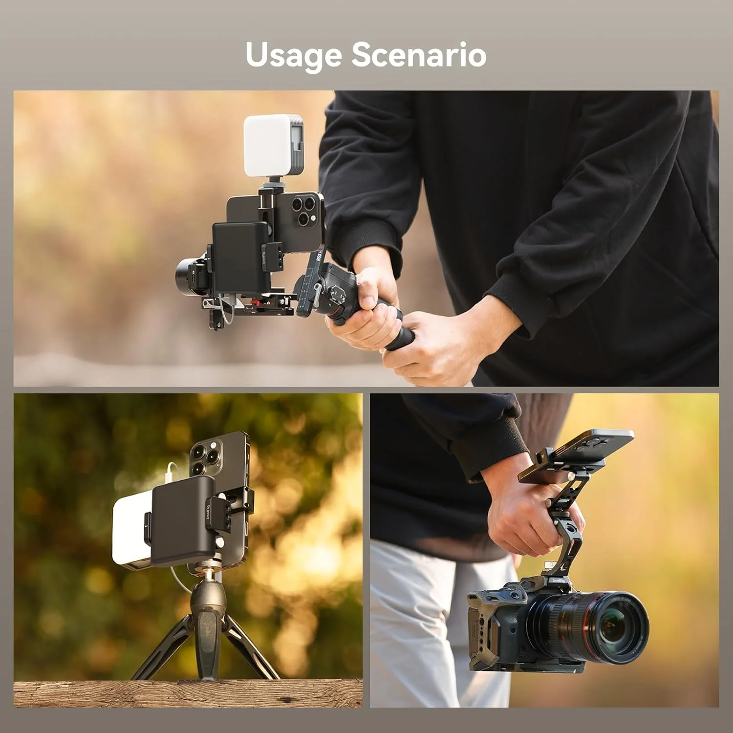 نگهدارنده فلزی گوشی SmallRig با مانت کفشک سرد، آداپتور نگهدارنده گوشی موبایل جهانی با اتصالات قابل تنظیم آزادانه، مانت سه پایه گوشی برای آیفون 15/14، برای سامسونگ گلکسی و سایر گوشی ها - 4382 نگهدارنده فلزی گوشی SmallRig با مانت کفشک سرد، آداپتور نگهدارنده گوشی موبایل جهانی با اتصالات قابل تنظیم آزادانه، مانت سه پایه گوشی برای آیفون 15/14، برای سامسونگ گلکسی و سایر گوشی ها - 4382