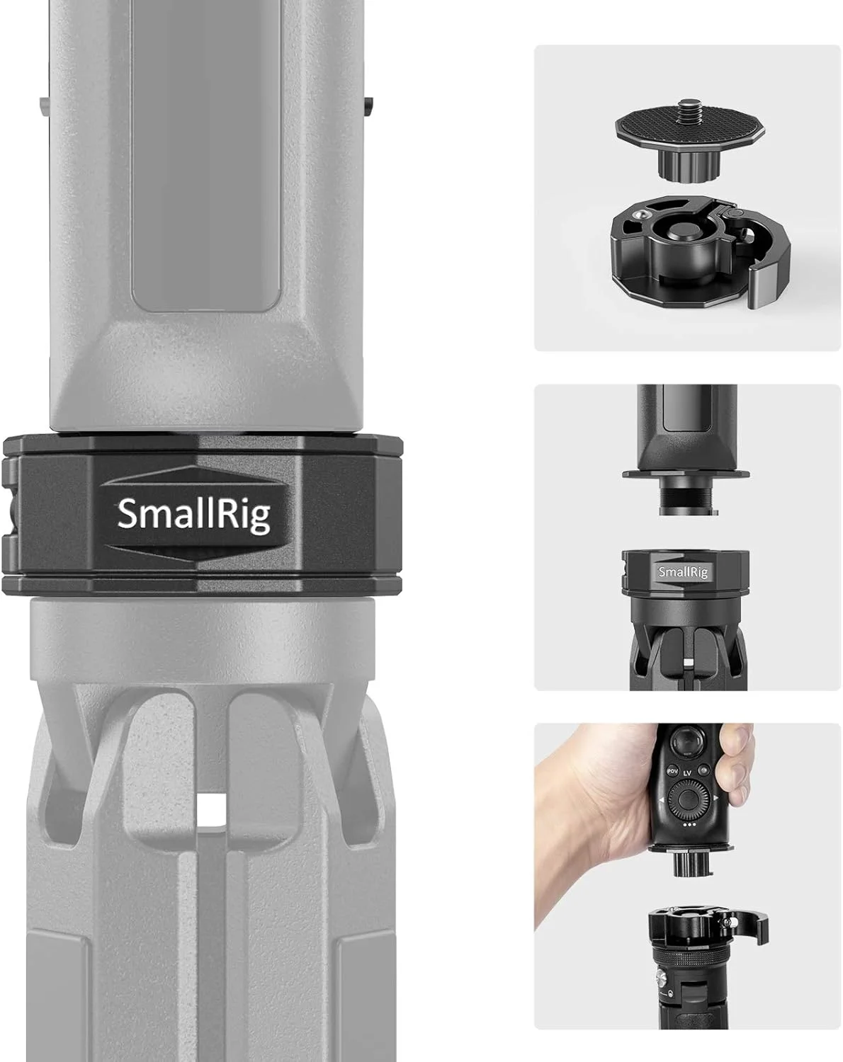 آداپتور رهاسازی سریع یونیورسال SmallRig TransMount برای مینی سه پایه و تک پایه به استابلایزر گیمبال و لوازم جانبی دوربین، دارای طراحی 1/4 اینچ -20 نر/ماده - BSS2714 آداپتور رهاسازی سریع یونیورسال SmallRig TransMount برای مینی سه پایه و تک پایه به استابلایزر گیمبال و لوازم جانبی دوربین، دارای طراحی 1/4 اینچ -20 نر/ماده - BSS2714