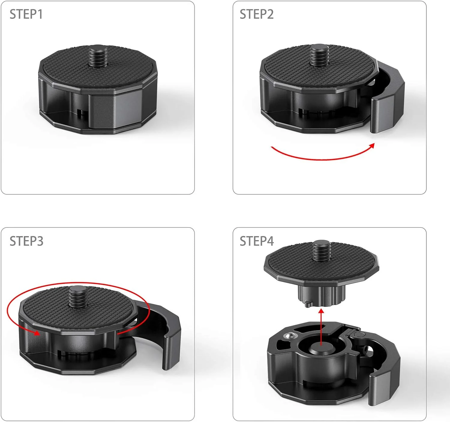آداپتور رهاسازی سریع یونیورسال SmallRig TransMount برای مینی سه پایه و تک پایه به استابلایزر گیمبال و لوازم جانبی دوربین، دارای طراحی 1/4 اینچ -20 نر/ماده - BSS2714 آداپتور رهاسازی سریع یونیورسال SmallRig TransMount برای مینی سه پایه و تک پایه به استابلایزر گیمبال و لوازم جانبی دوربین، دارای طراحی 1/4 اینچ -20 نر/ماده - BSS2714