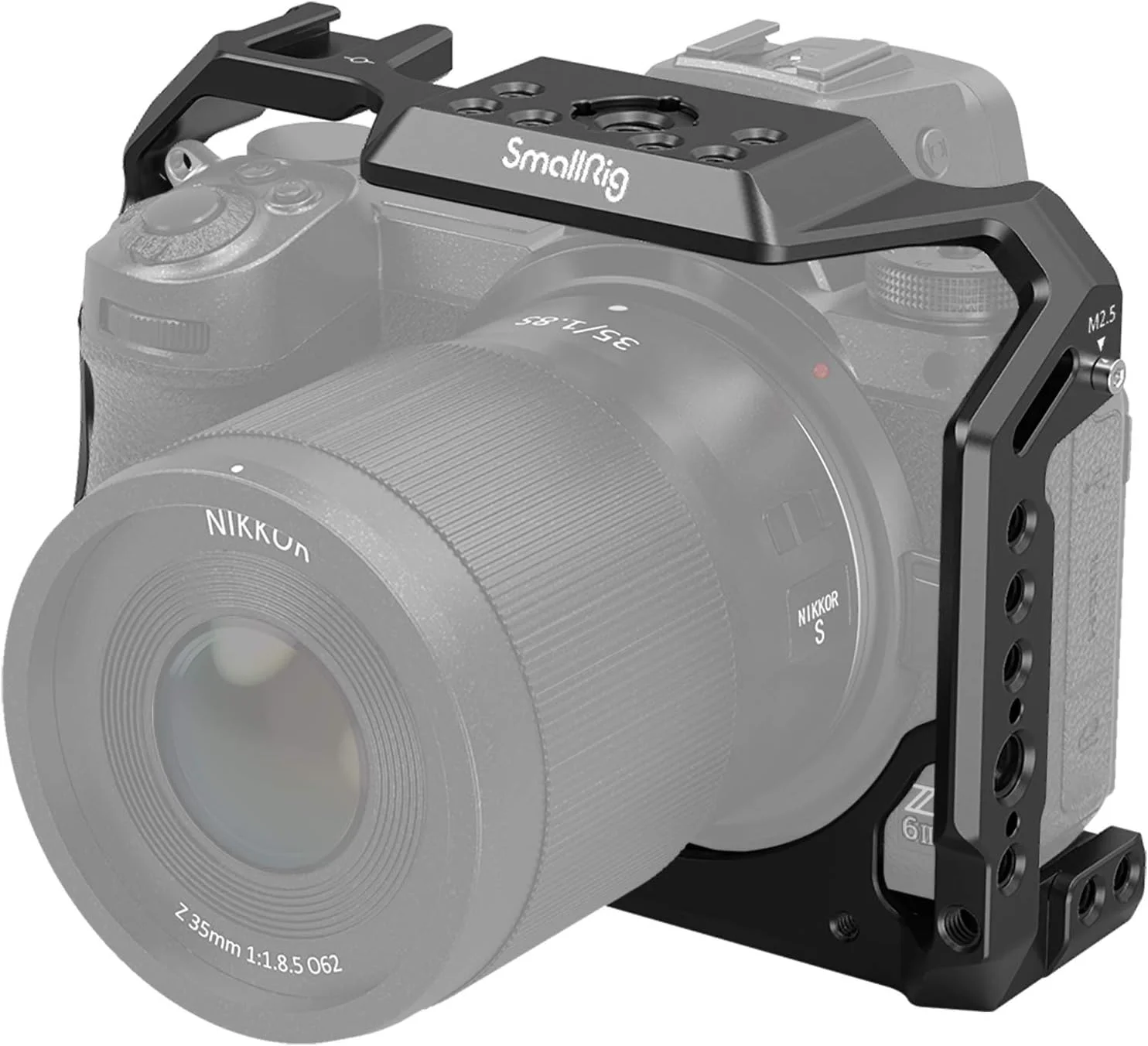 کیج آلیاژ آلومینیومی SmallRig برای دوربین Nikon Z5 / Z6 / Z7 / Z6II / Z7II با ریل ناتو داخلی و مانت کفشک سرد برای میکروفون و نور 2926B