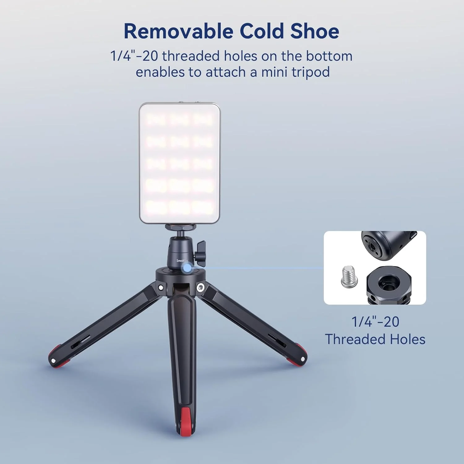 مینی هد توپی SmallRig (بسته 2 عددی) با پیچ 1/4 اینچی و مانت کفشک جداشدنی، هد سه پایه آلومینیومی قابل چرخش 360 درجه برای سه پایه دوربین، تک پایه، دوربین فیلمبرداری، نور، میکروفون، حداکثر بار 1.5 کیلوگرم - 2948B مینی هد توپی SmallRig (بسته 2 عددی) با پیچ 1/4 اینچی و مانت کفشک جداشدنی، هد سه پایه آلومینیومی قابل چرخش 360 درجه برای سه پایه دوربین، تک پایه، دوربین فیلمبرداری، نور، میکروفون، حداکثر بار 1.5 کیلوگرم - 2948B