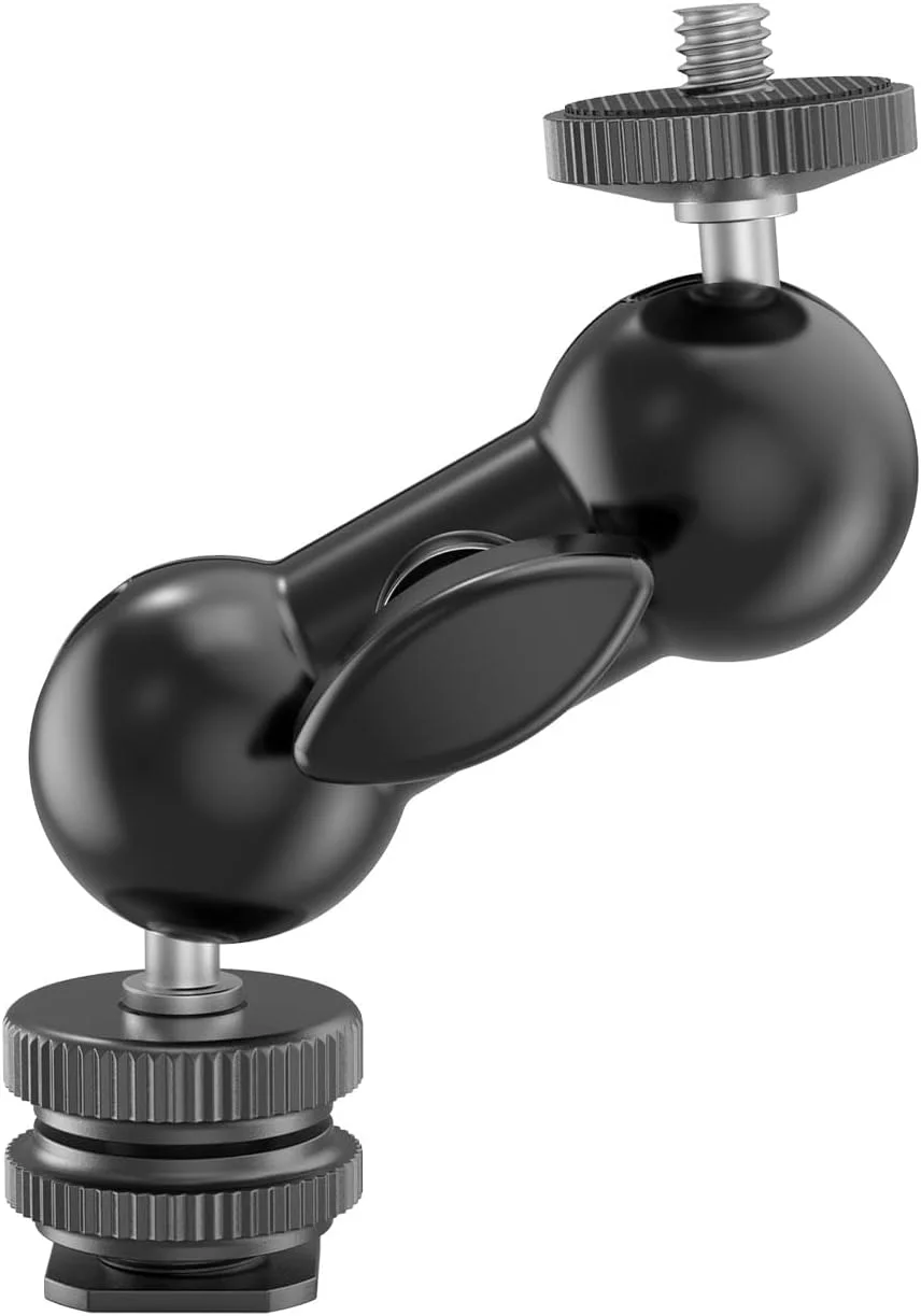 SMALLRIG هد توپی دوتایی چند منظوره با مانت کفشک و پیچ 1/4 اینچی برای مانیتورها و چراغ LED - 1135