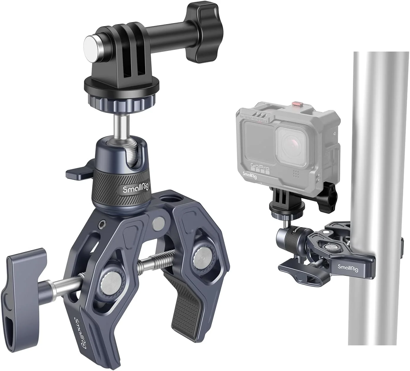 گیره سوپر اسمال ریگ با سر توپی، گیره نگهدارنده دوربین، آداپتور رهاسازی سریع برای گو پرو، مانیتور دوربین، چراغ ال ای دی، حداکثر تحمل وزن 3.5 کیلوگرم - 4102 گیره سوپر اسمال ریگ با سر توپی، گیره نگهدارنده دوربین، آداپتور رهاسازی سریع برای گو پرو، مانیتور دوربین، چراغ ال ای دی، حداکثر تحمل وزن 3.5 کیلوگرم - 4102